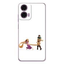 Чехол Рапунцель для Motorola Moto E14 (Рапунцель и Флин)