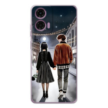 Чохол з дизайном Венздей 2 на Motorola Moto E14 – Венздей і Тайлер