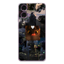 Чехол как приручить дракона на Motorola Moto E14 – Дракон коллаж