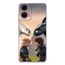 Чехол как приручить дракона на Motorola Moto E14 – Гикавка и Астрид