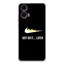 Чехол с логотипом Найк на Motorola Moto E14 (Nike just do it)