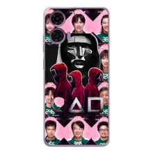 Чехол Гра в кальмара для Motorola Moto E14 – Персонажи игры кальмара