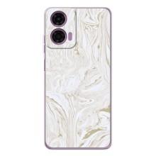 Мраморний чехол на Motorola Moto E14 (VPrint) (Білий мрамор)