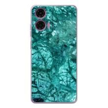 Мраморний чехол на Motorola Moto E14 (VPrint) (Зелений мрамор)