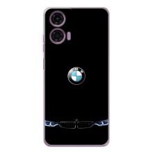 Силиконовый бампер с картинкой машины на Motorola Moto E14 – Черный BMW