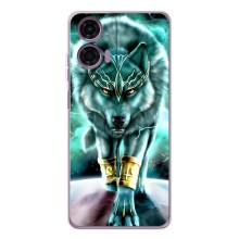 Захисні чохли для Мото Е14 (AlphaPrint) (ХІТ продаж) ВОВК (Яскравий вовк)