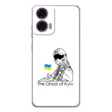 Захисні чохли (Призрак Киева) для Motorola Moto E14 (AlphaPrint) (Льотчик Києва)