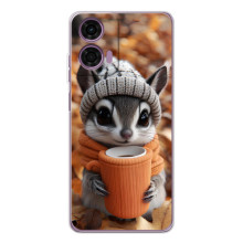 Друкований чохол 'Звірята з кавою' для Motorola Moto E14