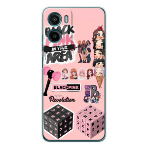 Чохли з картинкою для Motorola Moto E15 – BLACK PINK колаж
