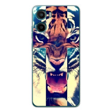 Чохли з зображенням різних тварин на Motorola Moto E15 (Яскравий Тигр)