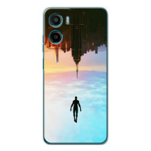 Чехол с человеком пауком для Motorola Moto E15 - (AlphaPrint) (Паук человек)