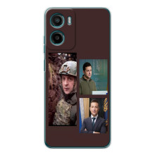 Чехол для Motorola Moto E15 (AlphaPrint - с принтом Зеленского) – Президент