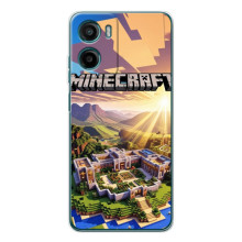 Чохол з картинками Майнкрафт для Мото Е15 (Minecraft)