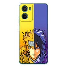 Купить Чехлы на телефон с принтом Anime для Motorola Moto E15 (Naruto Vs Sasuke)