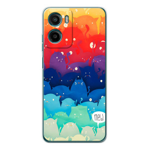Силиконовый чехол с котиком для Motorola Moto E15 – Mew