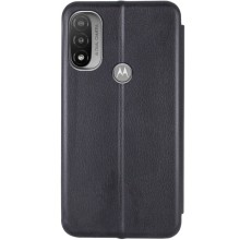 Кожаный чехол-книжка Classy для Motorola Moto E20 – Черный