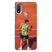 Чехлы с принтом Спортивная тематика для Motorola Moto E20 – Алькарас Теннисист
