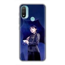 Чохол з картинкою Венсдей на Motorola MOTO E20 (Венсдей з парасолькою)