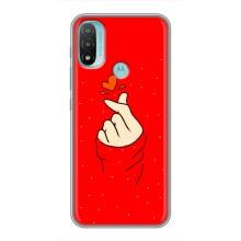 Чохол (Знак сердечка) для Motorola MOTO E20 (Сердечко на червоному)