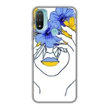 Чохол на Motorola MOTO E20 (Український дизайн) (Українка на всю голову)