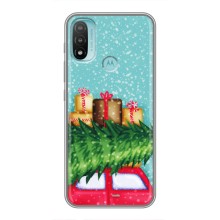 Чехол Новогодняя Елка на Motorola Moto E20 (Новогодние подарки)