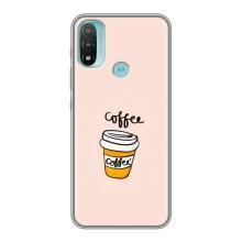 Чохол з зображенням смачної їжі для Motorola MOTO E20 (Кружка Кави)