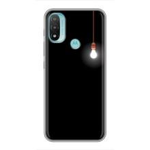 Чохол з картинками на чорному фоні для Motorola MOTO E20 (Лампочка)