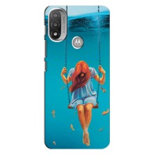Чехол Стильные девушки на Motorola Moto E20 – Девушка на качели