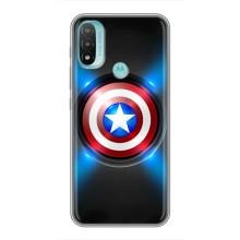 Чохол с Щітом Капітана Америки на Motorola MOTO E20 (Яскраий Щит Капітана)