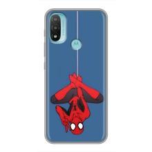 Чохол Супергерой Людина Павук на Motorola MOTO E20 (На павутині)