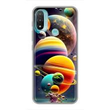 Чохол (ТПУ) з планетами на Motorola MOTO E20 (Сонячна система)
