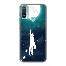 Чохол (ТПУ) з планетами на Motorola MOTO E20 (To The moon)