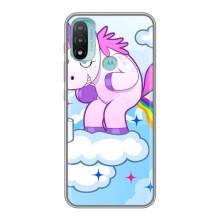 Чохол Unicorn на Motorola MOTO E20 (Веселка Єдиноріга)