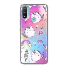 Чохол Unicorn на Motorola MOTO E20 (Веселка і Єдинорог)
