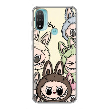Чехол с Лабубу на Motorola MOTO E20 – Коллаж Лабубу