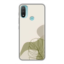 Силиконовый чехол с принтом в цветах на Motorola MOTO E20 – Монстера зелёная
