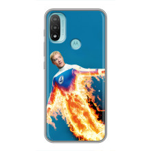 Чехол с принтом Фантастическая четверка для Motorola MOTO E20 – Человек-Факел