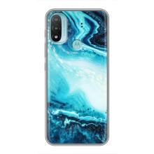 Мраморний чехол на Motorola MOTO E20 (VPrint) (Блакитний мрамор)