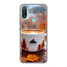 Чехол с уникальным дизайном «Осень с кофе» для Motorola MOTO E20 – Кофе на природе
