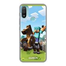 Чохли для Motorola MOTO E20 (Персонажі МайнКрафт) (На коні)
