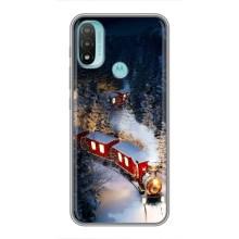 Силіконовий бампер на різдво для Motorola MOTO E20 (Потяг)
