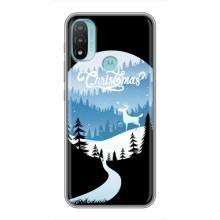 Силіконовий бампер на різдво для Motorola MOTO E20 (Різдвяний Олень)