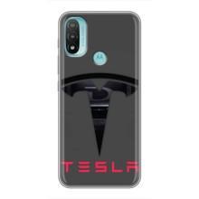 Силіконовий бампер з картинкою машини на Motorola MOTO E20 (Logo TESLA)