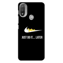 Силиконовый Чехол на Motorola MOTO E20 с картинкой Nike (Later)