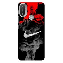 Силиконовый Чехол на Motorola MOTO E20 с картинкой Nike (Nike дым)