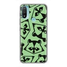 Силіконовий Чохол з Энотами  на Motorola MOTO E20 (Мордочки Єнота)