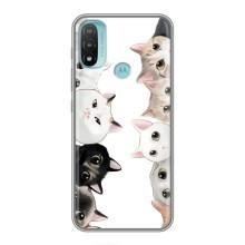 Силіконовий чохол з котиком для Motorola MOTO E20 (Коти)