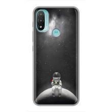 Силіконовый Чохол з принтом "Космонавти" на Motorola MOTO E20 (Космонавт романтик)