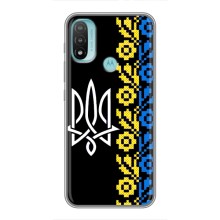 Силиконовый Чехол на Motorola MOTO E20 – Герб и вышыванка
