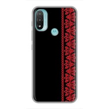 Силиконовый Чехол на Motorola MOTO E20 – Красная Вышиванка